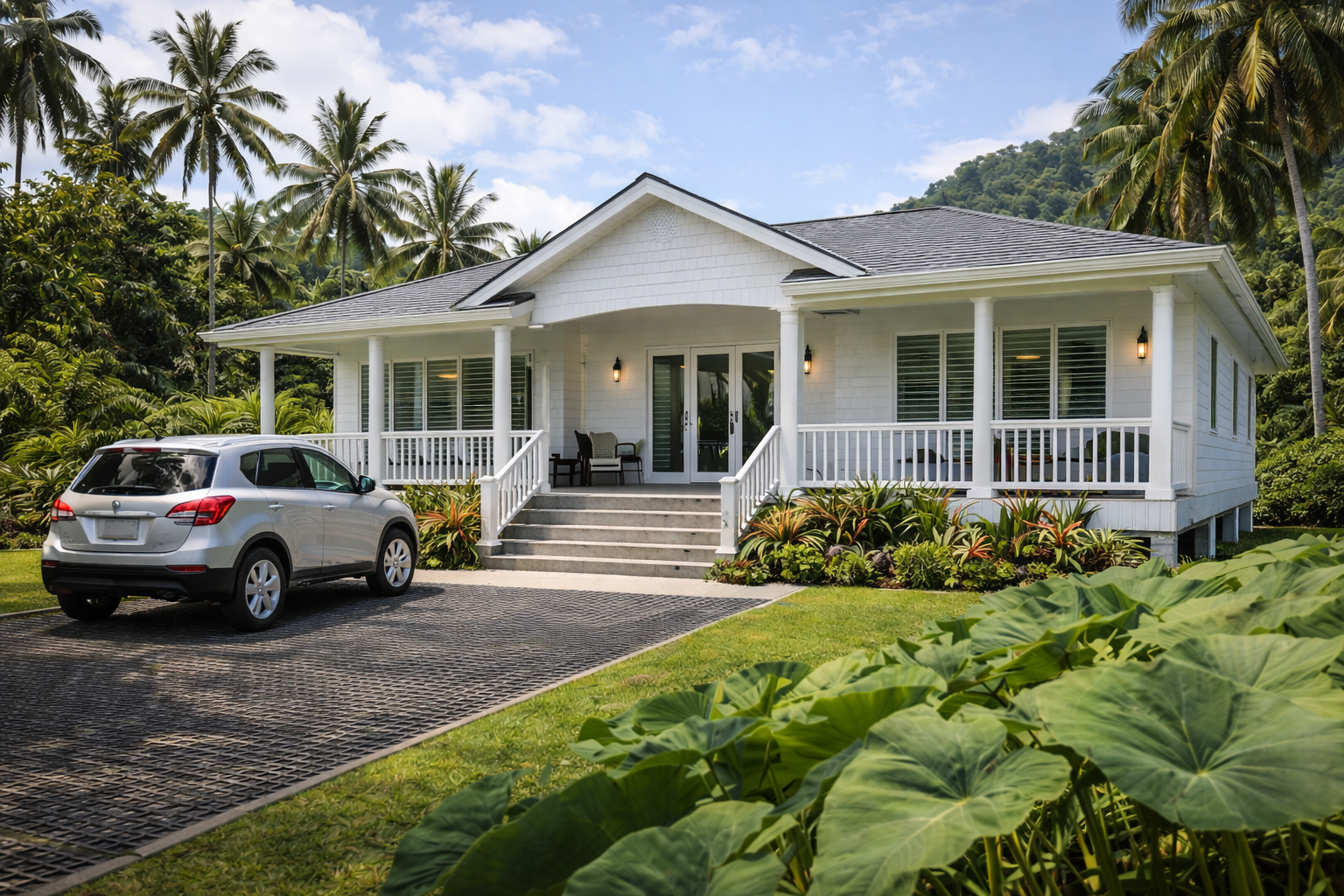Aute 2 Bedroom Colonial Island House Plan | Tropical Home Design (Metric PDF Download) (Copy)